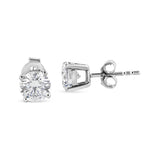 14K White Gold 1 3/4 Cttw Lab Grown Round Brilliant Diamond Solitaire Stud Earring (F-G Color, VS2-SI1 Clarity)-3 thumbnail 4