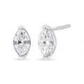 14K white gold ring with 2 marquise diamond stones