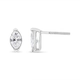 14K White Gold 4/5 Cttw Marquise Lab Grown Diamond Solitaire Stud Earrings-3 thumbnail 4