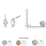 14K White Gold 1/2 Cttw 2 Prong Set Marquise Solitaire Lab Grown Diamond Stud Earrings (F-G Color, VS2-SI1 Clarity)-4 thumbnail 5