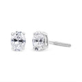 14K white gold ring with oval diamond in a solitaire setting
