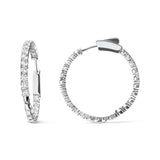 14K White Gold 1.0 Carat Inside Out Lab-grown diamond Fashion Hoop Earrings (F-G Color, VS1-VS2 Clarity)-0 thumbnail 1