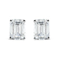14K White Gold 2.0 Cttw Emerald Cut Lab Grown Diamond Solitaire Stud Earrings (G-H Color, VS1-VS2 Clarity)-0