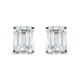 14K White Gold 2.0 Cttw Emerald Cut Lab Grown Diamond Solitaire Stud Earrings (G-H Color, VS1-VS2 Clarity)-0 thumbnail 1