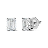 14K White Gold 2.0 Cttw Emerald Cut Lab Grown Diamond Solitaire Stud Earrings (G-H Color, VS1-VS2 Clarity)-1 thumbnail 2