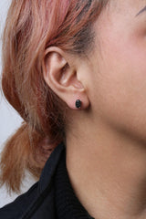 14K White Gold 3.00 Cttw Oval Cut Black Diamond Solitaire Stud Earrings (Black Color, I2-I3 Clarity)-2 thumbnail 3