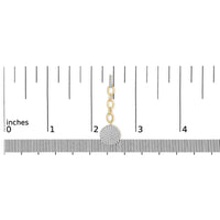 18K Yellow Gold Plated .925 Sterling Silver 1.0 Cttw Diamond Composite Cluster Dangle Chain Earrings (I-J Color, I1-I2 Clarity)