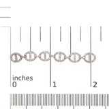Sterling Silver 1.0 Cttw Diamond Oval Design Dangle Earrings-4 thumbnail 5
