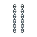 925 sterling silver drop earrings with 1.0 ct blue diamond linked circle stones