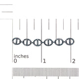 Sterling Silver 1.0 Cttw Blue Diamond Linked Circle Drop Earrings-4 thumbnail 5