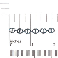 Sterling Silver 1.0 Cttw Blue Diamond Linked Circle Drop Earrings