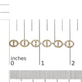 Sterling Silver 1.0 Cttw Yellow Diamond Linked Circle Drop Earrings-4 thumbnail 5