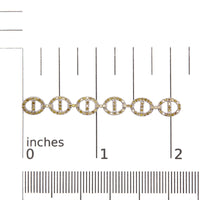 Sterling Silver 1.0 Cttw Yellow Diamond Linked Circle Drop Earrings