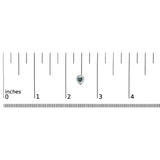 Sterling Silver 1/2 Cttw Blue and White Diamond Pear Shape Halo Stud Earrings-4 thumbnail 5