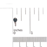Sterling Silver 1/6 Cttw Blue Diamond Key Motif Stud Earrings-4 thumbnail 5