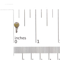 925 Sterling Silver 1/6ct TDW  Yellow Treated  Diamond Charm Earrings