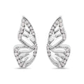 .925 Sterling Silver 1/6ct TDW Diamond Butterfly Earrings-0