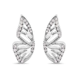 .925 Sterling Silver 1/6ct TDW Diamond Butterfly Earrings-0 thumbnail 1
