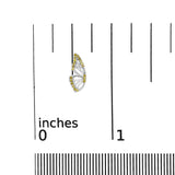 925 Sterling Silver 1/6ct TDW  Yellow Treated Diamond Butterfly Earrings-4 thumbnail 5