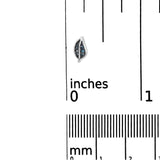 .925 Sterling Silver Blue Diamond Accent Leaf Stud Earrings-4 thumbnail 5