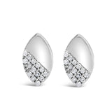 925 sterling silver stud earrings with 2 pear diamond stones thumbnail 1
