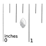 925 Sterling Silver 1/6 Cttw Diamond and Mirror Polish Pear Shape Stud Earrings (I-J Color, I2-I3 Clarity)-4 thumbnail 5