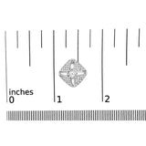 .925 Sterling Silver 1.0 Cttw Diamond Studded Rhombus Stud Earring (H-I Color, I2-I3 Clarity)-4 thumbnail 5