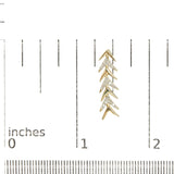 18K Yellow Gold Plated .925 Sterling Silver 1/5 Cttw Diamond Chevron Arrow Stud Earring (I-J Color, I2-I3 Clarity)-3 thumbnail 4