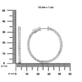 14K White Gold 1 3/4 Cttw Lab Grown Diamond Inside Out Hoop Earrings (G-H Color, VS2-SI1 Clarity)-4 thumbnail 5