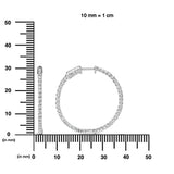 14K White Gold 1 1/2 Cttw Lab Grown Diamond Inside Out Hoop Earrings (G-H Color, VS2-SI1 Clarity)-4 thumbnail 5