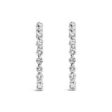 14K White Gold 5.00 Cttw Lab Grown Diamond Inside-Out Hoop Earring-1 thumbnail 2