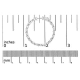 14K White Gold 5.00 Cttw Lab Grown Diamond Inside-Out Hoop Earring-4 thumbnail 5