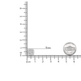 10K White Gold 1.0 Cttw Round and Princess Cut Diamond Composite Open Halo Stud Earrings (H-I Color, SI1-SI2 Clarity)-4 thumbnail 5