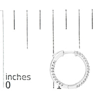 .925 Sterling Silver 1/2 Cttw Princess Diamond Inside Out Hoop Earrings (G-H Color, VS2-SI1 Clarity)
