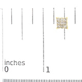 14K Yellow Gold 1 1/2 Cttw Invisible Set Princess-Cut Diamond 9 Stone Square Stud Earrings (J-K Color, SI2-I1 Clarity)-4 thumbnail 5