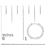 14K White Gold 5.00 Cttw Lab-Grown Diamond Inside Out Hoop Earrings-4 thumbnail 5