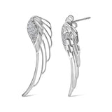 14K White Gold 1/4 Cttw Lab Grown Diamond Angel Wing Stud Earrings (F-G Color, VS1-VS2 Clarity)-1 thumbnail 2