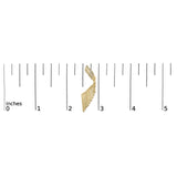 14K Yellow Gold Plated .925 Sterling Silver Sculpted Diamond Accent Drop Earrings (H-I Color, I1-I2 Clarity)-4 thumbnail 5