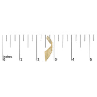 14K Yellow Gold Plated .925 Sterling Silver Sculpted Diamond Accent Drop Earrings (H-I Color, I1-I2 Clarity)