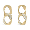 14K Yellow Gold Plated .925 Sterling Silver Open Link 1/5 Cttw Diamond Drop Earrings (H-I Color, I1-I2 Clarity)-0