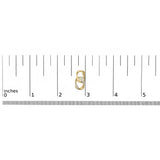 14K Yellow Gold Plated .925 Sterling Silver Open Link 1/5 Cttw Diamond Drop Earrings (H-I Color, I1-I2 Clarity)-4 thumbnail 5