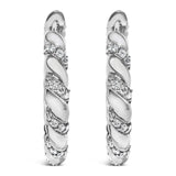 14K White Gold 1 1/5 Cttw Lab Grown Diamond Swirl Design 1
