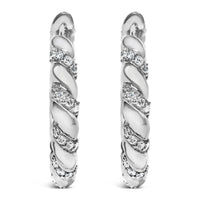 14K White Gold 1 1/5 Cttw Lab Grown Diamond Swirl Design 1