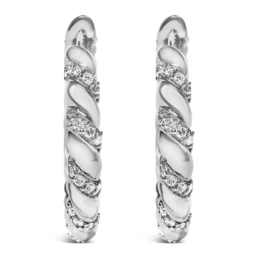 14K White Gold 1 1/5 Cttw Lab Grown Diamond Swirl Design 1