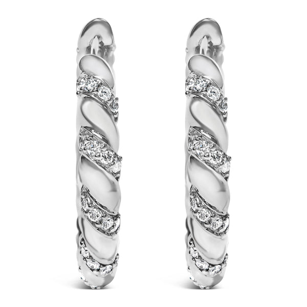 14K White Gold 1 1/5 Cttw Lab Grown Diamond Swirl Design 1
