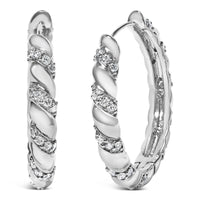 14K White Gold 1 1/5 Cttw Lab Grown Diamond Swirl Design 1