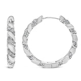 14K White Gold 1 1/5 Cttw Lab Grown Diamond Swirl Design 1