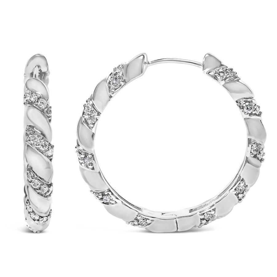 14K White Gold 1 1/5 Cttw Lab Grown Diamond Swirl Design 1