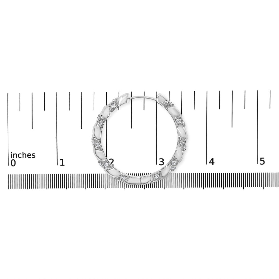 14K White Gold 1 1/5 Cttw Lab Grown Diamond Swirl Design 1