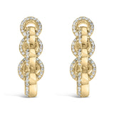 14K Yellow Gold Plated .925 Sterling Silver 1/2 Cttw Diamond Chain Link Drop Earrings (H-I Color, I1-I2 Clarity)-1 thumbnail 2